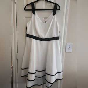 Elegant Black and White Dress